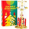 Anjel zvoniaci Vianočný stromček zlatý 30 cm