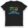 BIOWORLD ENTERTAINMENT Minecraft Legends Creeper & Piglin Kids T-Shirt - Tričko Farba: Čierna, Veľkosť: S, Strih: Detský 5056438944152