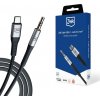 3mk audio kabel AUX Cable USB-C - Jack 3,5mm, 1m, černá