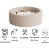 Suchý bazén s guličkami 30x90 Boucle béžový + 250 loptičiek - AKÝKOĽVEK MIX