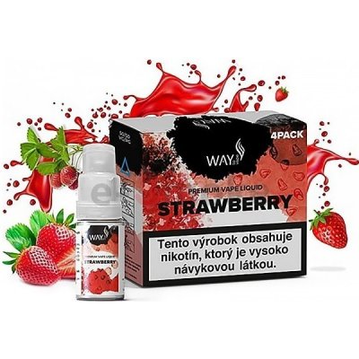 4-Pack Strawberry WAY to Vape E-LIQUID, obsah nikotínu 3 mg