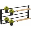 Luminex Nástenná polica s kvetináčmi a LED osvetlením SHELF 50x118 cm čierna/béžová LU0297 + záruka 3 roky zadarmo