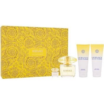 Versace Yellow Diamond EDT 90 ml + sprchový gél 100 ml + telové mlieko 100 + EDT miniatura 5 ml, darčeková sada pre ženy