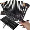 MG Makeup Brushes kozmetické štetce 24ks, čierne (P8573)