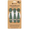 PETITEMARS PETITE&MARS Set 3 ks silikónových tréningových lyžičiek Take&Match Variant: PETITE&MARS Set 3 ks silikónových tréningových lyžičiek Take&Match Misty Green 6m+
