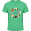 Soft-Style V Tričko Gildan - Nápis Pet Lover so psíkmi - Heather Irish Green - XL - Pánske