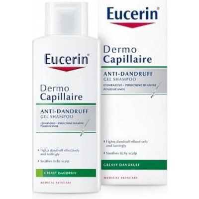 EUCERIN DermoCapillaire Gélový šampón proti mastným lupinám 250 ml