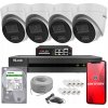SADA KAMER NA MONITOROVANIE 4 KAMERY IP POE 4Mpx DUAL IR LED HIKVISION 1TB