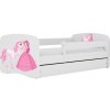 Kocot kids Detská posteľ Babydreams princezná a poník biela, variant 70x140, se šuplíky, bez matrace