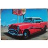 Ceduľa Motel - red car 30cm x 20cm Plechová tabuľa