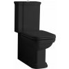 Kerasan WALDORF WC kombi, spodný/zadný odpad, čierna-chrom WCSET25-WALDORF