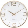 SEGNALE SEGNALE Nástenné hodiny so zlatými číslicami 30 cm biela