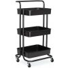 KUCHYNSKÝ/KÚPEĽŇOVÝ REGÁL NA KOLIESKACH, VOZÍK, 3-POSCHODOVÝ, KOVOVÝ ORGANIZÉR