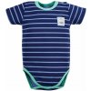 Eevi Body s krátkym rukávom STATKI modré prúžky - 74