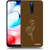 Picasee silikónový čierny obal pre Xiaomi Redmi 8 - Brown flowers