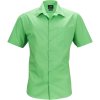 James & Nicholson Košile JN 644, popelínová, business, krátký rukáv COT02064404202-lime green M Zelená lime