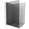 Mexen Kioto L, sprchová zástena Walk-In 100 x 200 cm, 8mm šedé sklo, medený matný profil, 800-100-103-65-40