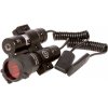 Taktické svietidlo s červeným laserom 90lm na 22mm