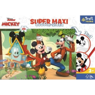Trefl Puzzle Mickeyho klubík super maxi 24 dílků - oboustranné - Trefl