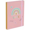 Dosky na školské zošity A4 BAAGL DÚHA ružová,mix