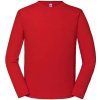 Iconic 195 Ringspun Premium Fruit of the Loom Men's Red T-shirt červená