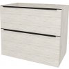 Mereo Mailo, kúpeľňová skrinka 81 cm, čierne madlo, Multidecor, White Loft Pine, MER-CN591SBWLP1