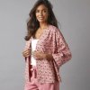 Krátke kimono s potlačou ružové drevo 040 Blancheporte