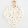 NEW BABY Dojčenské celorozopínacie body s dlhým rukávom z organickej bavlny Olivy New Baby Veľ. 62