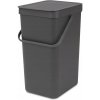 Plastový odpadkový kôš Brabantia 16 l, sivý