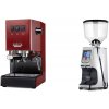 Gaggia New Classic E24 BC, red + Eureka Atom Specialty 65, chrome