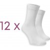 PESAIL® Pánske bavlnené vysoké ponožky - biele 12ks (vel. 40-43),