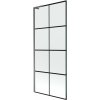 MEXEN/S - Next L vaňová zástena FIX 80 x 150, čierna vzor, grafit metal 895-080-000-03-77-95