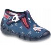 Befado detské papuče Sponky modré veľkosť 25