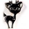 Brošňa mačka, pes, srnka čierna 1ks