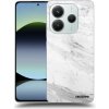 Picasee silikónový čierny obal pre Xiaomi Redmi Note 14 5G - White marble