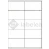 Labelea Samolepiace etikety 105x57 mm biele papierové, odlepiteľné, na hárku A4, pre laserovú a atramentovú tlač, Farba etikiet Biela, Počet hárkov v balení 100 EPN105057W010S