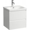 Laufen Lani - Umývadlová skrinka, 54x45x52 cm, 2 zásuvky, lesklá biela H4035221122611