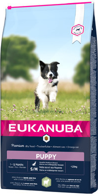 Eukanuba Dog Puppy malé a stredné plemeno jahňacina a ryža 12 kg