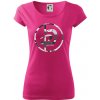Krav maga maskáčový nápis - Dámske tričko Pure - XL ( Purpurová )