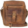 Kožená taška Greenburry 1664-25 hnedá