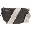 NovaKabelka.sk Reni Grande Cafe s prídavným popruhom II kožená talianska crossbody kabelka cafe