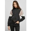Ladies Short 3 Tone Crinkle black duskrose whitesand