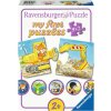 RAVENSBURGER Moje prvé puzzle Zvieratká na stavbe 9x2 dielikov