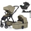 PETITEMARS PETITE&MARS Kočík kombinovaný ICON 2v1 Mossy Green LITE RWS + CYBEX Aton B2 i-Size + základňa