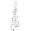 Univerzálny trojdielny rebrík KRAUSE 3x11, min/max.dĺžka 3,10m/6,45m