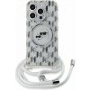 Karl Lagerfeld IML Monogram Crossbody K&CH Heads MagSafe zadný kryt pre iPhone 15 Pro Max Transparent