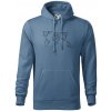 Geometria - svet - Mikina pánska Cape s kapucňou - XL ( Denim )