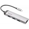 USB Hub Verbatim USB-C/USB 3.2 Gen 1 (49147) strieborný