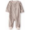 CARTER'S Overal na zips fleece Sleep & Play print Leopard dievča 6m/veľ.68