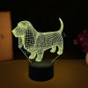 Beling 3D lampa,poľovnícky pes , 7 farebná SQWASTA